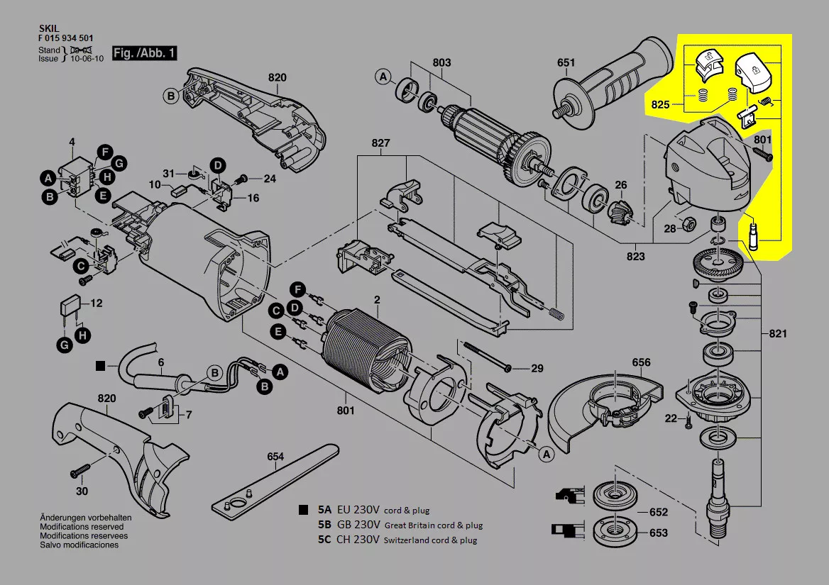 dispositif de blocage d\'axe réf. 2610399708 Skil